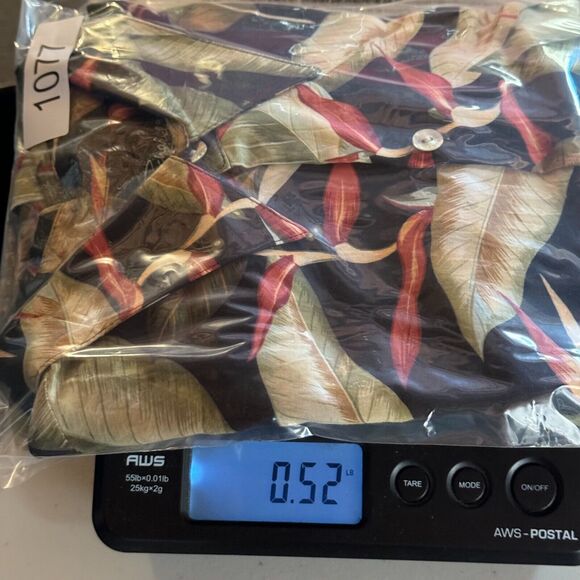 Vintage Tori Richard Shirt Mens Large Black Abstract Hawaiian Floral Surf Beach‎ - Picture 10 of 10